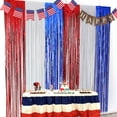 thumbnail image 5 of Foil Fringe Curtains - 2 Packs Sparkle Metallic Curtains Party Photo Booth Decor-RED WHITE BLUE, 5 of 5