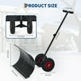 thumbnail image 2 of KOKEBREN 29in x 17in Heavy-Duty Snow Shovel with Wheels, Ergonomic Adjustable Handle & Angled Blade for Efficient Snow Removal on Driveways and Courtyards, 2 of 9