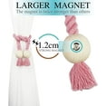 thumbnail image 4 of 2 Pack Magnetic Curtain Tiebacks Cotton Hand Woven Tie back Decorative Rope Holdbacks for Curtains Draperies No Tools Required, Cream, 4 of 5
