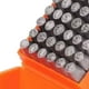 thumbnail image 5 of Juego de 37 piezas de perforadoras de letras y números, juego de estampación de metal con letras y números para imprimir en metal, joyas, madera, plástico y cuero, 5 of 12