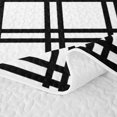 thumbnail image 5 of Manfei Modern Plaid Twin Quilt Set,Contemporary Checkered Twin Coverlet Set,White Black,2pcs,1 Bedspread and 1 Pillowcase, 5 of 7