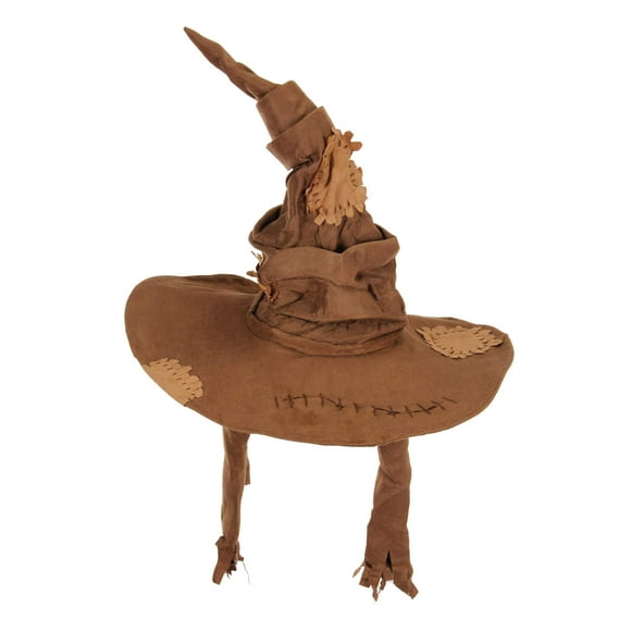 elope Harry Potter Sorting Hat Costume Accessory - Faux Suede, Adjustable, Wired Rim, Officially Licensed, Patches & Straps Standard Brown