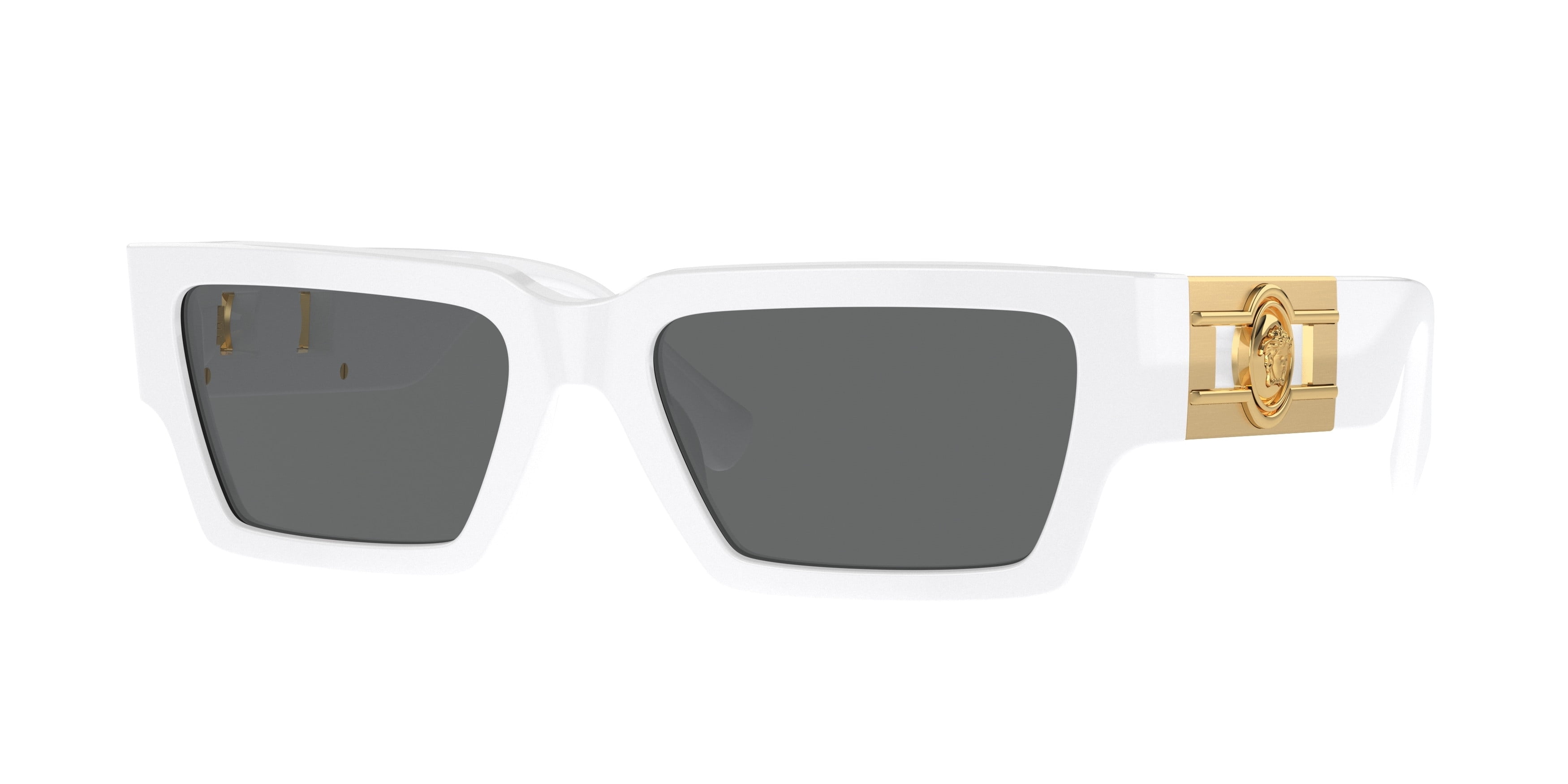 Versace Yellow Mirror Rectangular Men's Sunglasses VE2257 1002C9