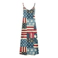 thumbnail image 5 of Cmfcve Women’s 4th of July Patriotic Dresses Sleeveless V-neck Summer Maxi Dress Flowy Printed Bohemian Vacation Dresses, 5 of 5