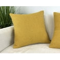 thumbnail image 4 of Aiking Pack of 2 Soft Decorative Knitted Double-Cable Sweater Cozy Euro Pillow Shams, 24x24 inch, Gold, 4 of 6