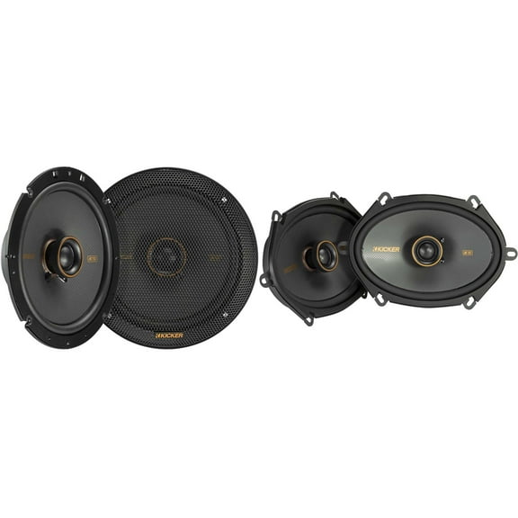 Kicker 51KSC6804 KS-Series 6x8" Coaxial Speakers with .75" tweeters w/ 51KSC6704 6.75" Coaxial Bundle