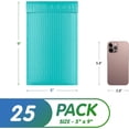 thumbnail image 3 of Teal Poly Bubble Mailers Self Seal, 5 x 9 Inch. 25 Pack Bubble Packaging Envelopes for Shipping. Durable Sealed Mailing Envelopes Bubble Padded. Waterproof Bubble Bags for Shipping, 3 of 8