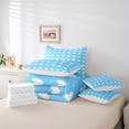 thumbnail image 6 of Homewish Cartoon Heart Print 7-Piece Twin Bedding Sets,Kawaii Loves Pattern Bedding Comforter Set,White Blue Sheet Sets For Girl,Ultra Soft Home Decor Reversible, 6 of 8