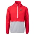 thumbnail image 2 of Men's Cutter & Buck  Red El Paso Chihuahuas  Charter Eco Recycled Half-Zip Anorak Jacket, 2 of 3