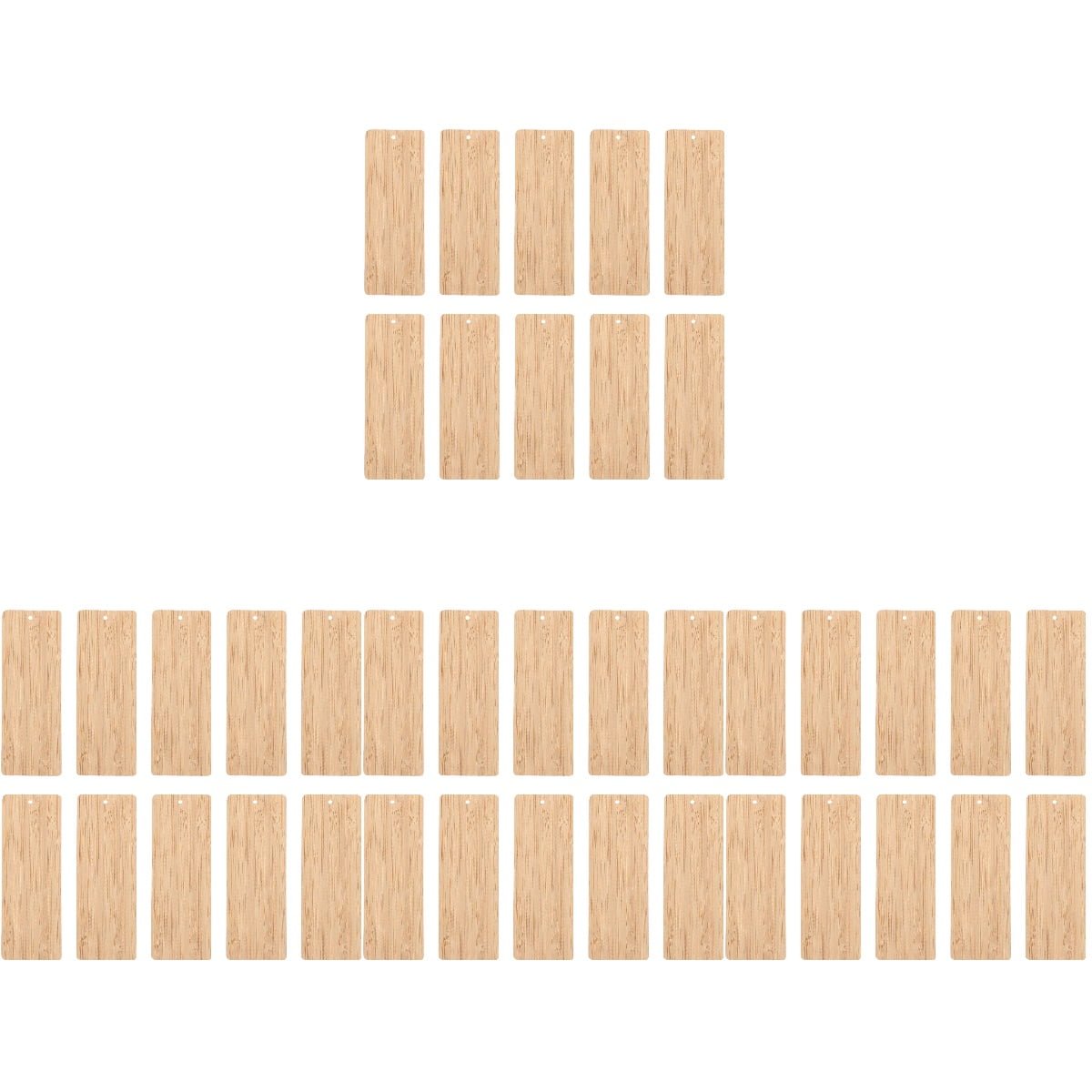 Masteelf 40 pcs Blank Bamboo Tag Label For DIY Craft Bookmark Wedding Ornaments Decoration