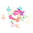 thumbnail image 1 of 100 Pcs Perles Croix en Acrylique de Couleur Mixte pour Fabrication de Bijoux Collier, 1 of 7