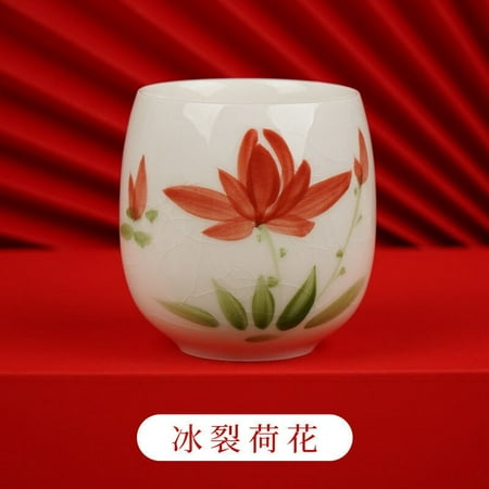 

Kruk China Sheep Fat Jade White Porcelain Tea Cup Single Master Cups Heart Sutra Cup Household Kung Fu TeaCup High-end Ceramic