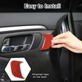 thumbnail image 5 of Left Driver Side Inner Door Handle Panel Sticker for Honda Pilot 2016-2022 Sport, Carbon Fiber Automotive Door Handle Panel Cover Interior Accessories, Red, 5 of 7