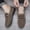 Khaki, variant on CIAKGIAF Men Shoes Slip on Loafers Wide Size Round Toe Non Slip Shoes