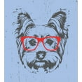 thumbnail image 3 of Ambesonne Yorkie Duvet Cover Sets, Fun Portrait Red Glasses, 2-Queen, Pale Blue Grey Vermilion, 3 of 7