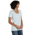 thumbnail image 4 of Hanes V-Neck T-Shirt Women's Garment Dyed Short Sleeve Tee Ringspun Cotton, 4 of 7