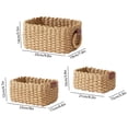 thumbnail image 3 of Beautynvta 3 Pcs Woven Rattan Basket, Paper Rope Storage Basket Container for Organizing, Decorative Basket for Home Bathroom Bedroom Kitchen Office, 3 of 6