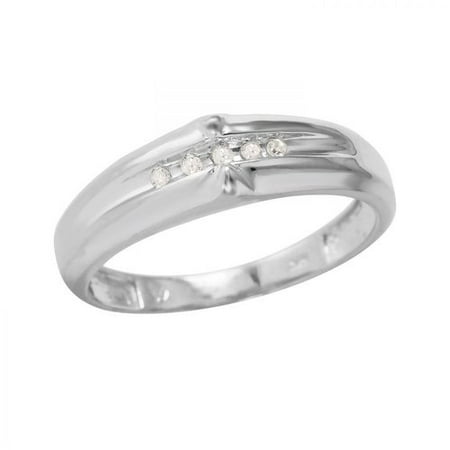 Foreli 0.05CTW Diamond 10k White Gold Ring