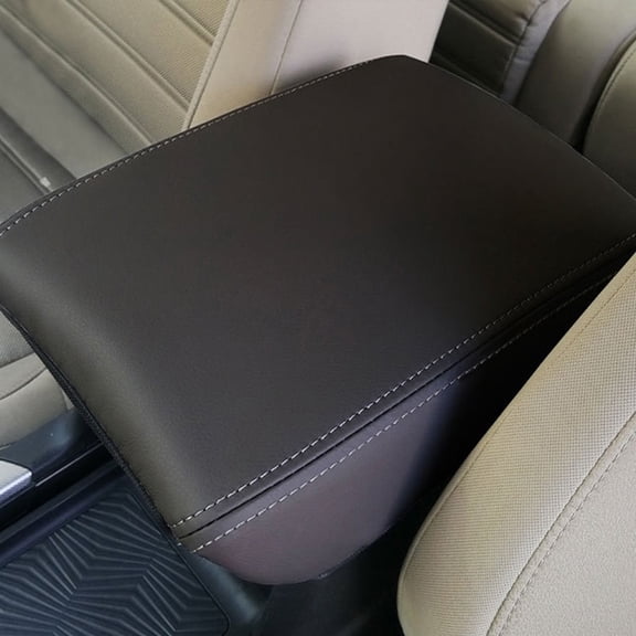 Raveoli Cart PU Leather Center Console Lid Armrest Cover for Honda CR-V 2017–2022– Black Protective Cushion Case