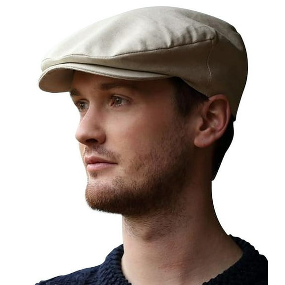 Hanan Hats Vintage Driving Cap 100% Linen Men's Flat Hat Handcrafted in Ireland
