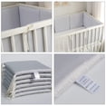 thumbnail image 3 of Xihbxyly Ventas de liquidación Juego de ropa de cama para cuna 6 piezas de malla transpirable, forro de cuna de algodón suave acolchado para prevención de choques, ropa de cama para cuna para niños y, 3 of 6