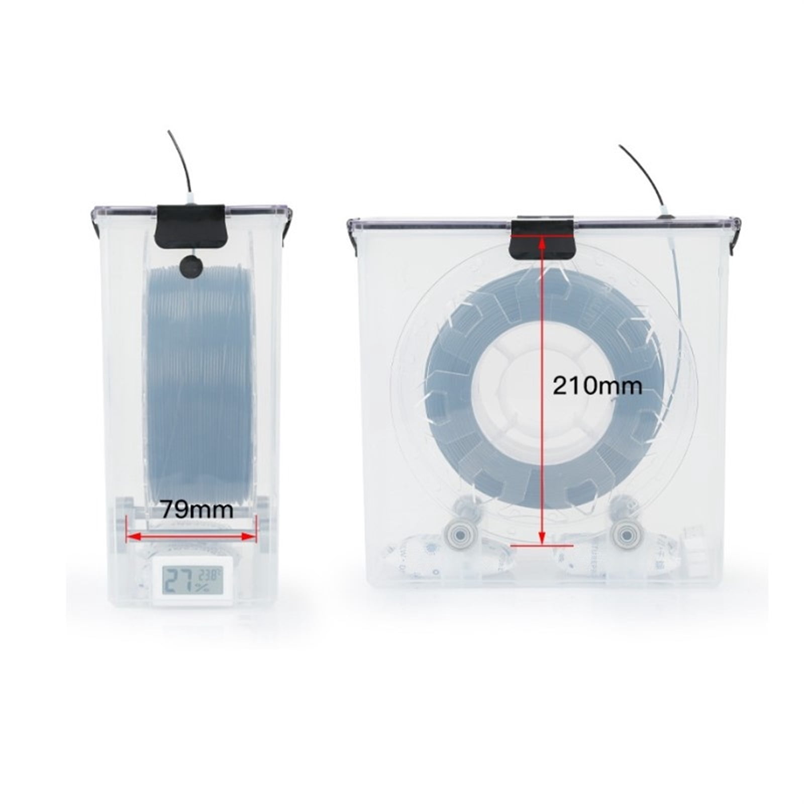 3D Printer Accessory, Filament Storage and Dryer Box with Mount Rack, Moisture-proof Sealed, Large-Capacity, Suit for 1.75mm Coil