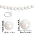 thumbnail image 6 of DIY Pearl Garland Kit, 20 Large Faux Pearl Beads with Needle & String, Wedding Balloon Arch Decor, Bridal Shower Backdrop, 6 of 8
