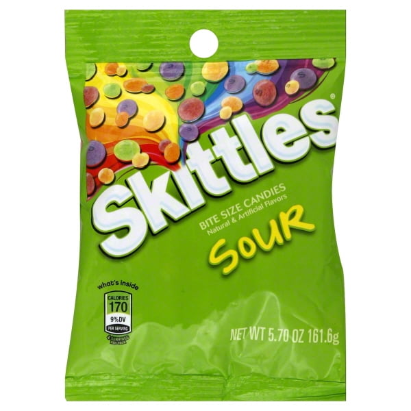 Skittles Sour Bite Size Candies, 5.70 oz