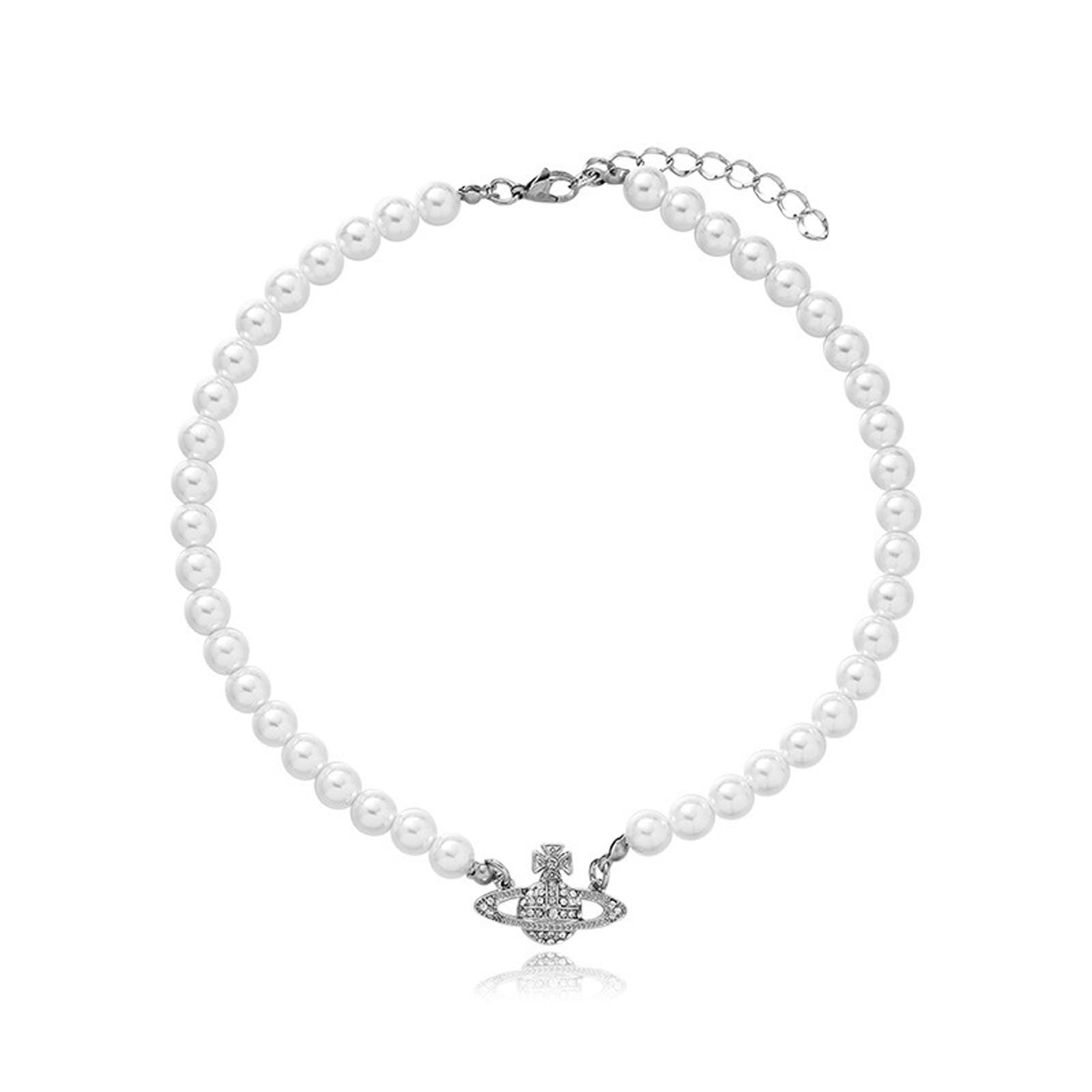 DEYIOU Pearl Planet Necklace Pearl Orb 