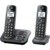 Panasonic - KX-TGE632M DECT 6.0 Expandable Cordless Phone System with Digital Answering System - Metallic Black