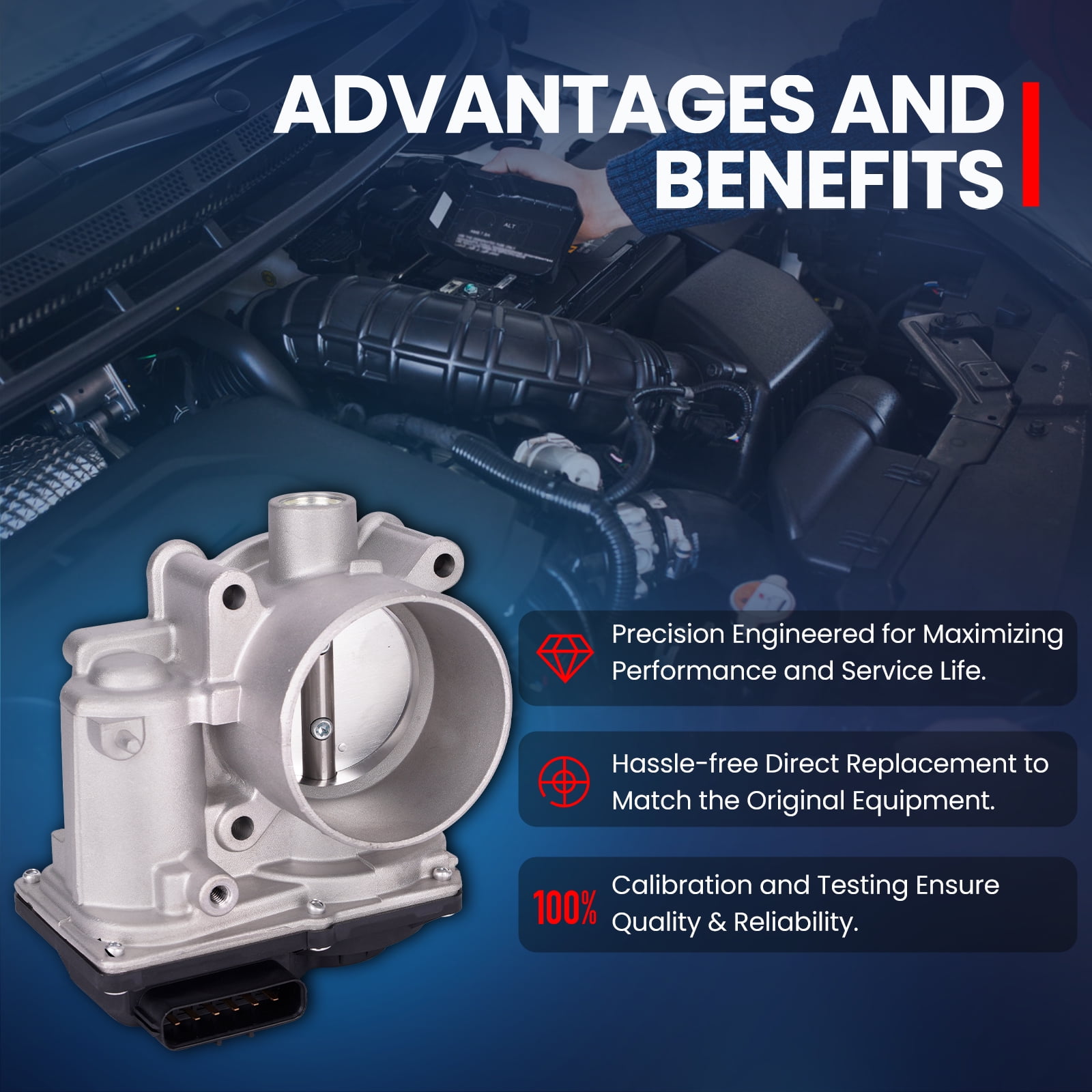 MOCA AUTOPARTS Throttle Body Fit for 2014-2018 Mazda 3 2.0L 2.5L & 2013-2016 Mazda CX-5 2.0L & 2016-2018 Mazda CX-3 2.0L