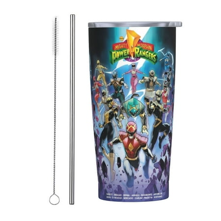 

Power Rangers 20oz Tumbler Bulk With Lid And Straw Stainless Steel Vacuum Insulated Tumbler Double Wall Coffee Cup Travel Mug White