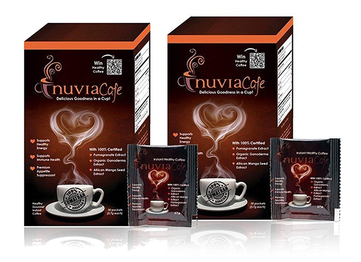 Nuvia Cafe Healthy Gourmet Instant Coffee 30ct 2 pack