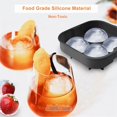 thumbnail image 6 of YANI -Silicone Ice Ball Maker 4 Round Sphere Tray Cube Mold Whiskey Cocktails Party Us, 6 of 6
