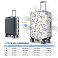thumbnail image 6 of Xecao Daisies Flowers print Elastic Luggage Cover, with double-sided print , is perfect for travel, business, and daily use (NOT included luggage!), 6 of 9