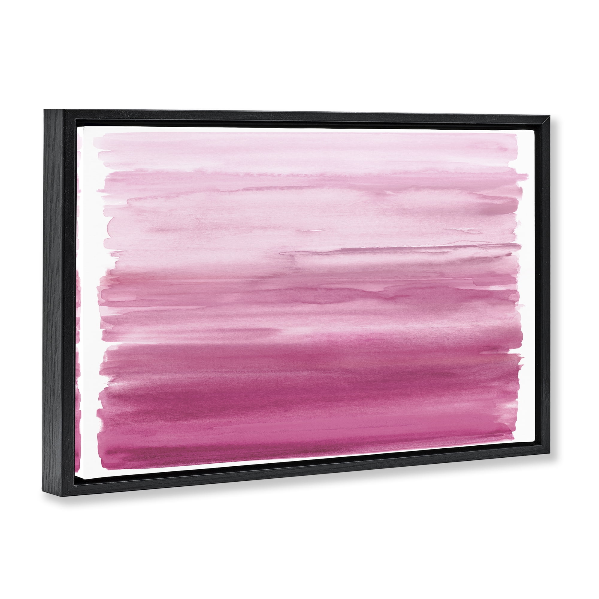 Stupell Industries Ombre Pink Blush Black Framed Floater Canvas Wall Art, design by Allie Corbin