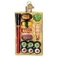 thumbnail image 1 of Adorno de Vidrio Soplo "Plato de Sushi de la Navidad del Viejo Mundo", 1 of 3