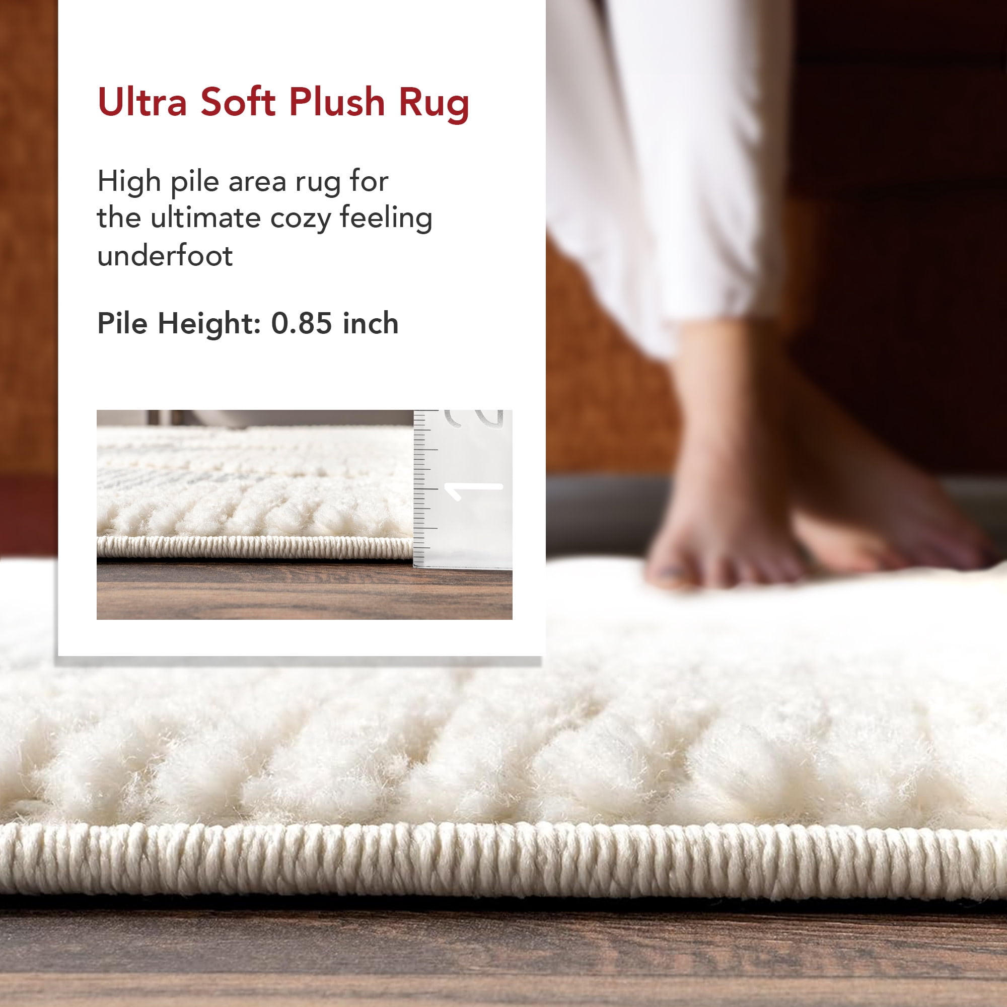nuLOOM Marissa High/Low Diamond Tassel Area Rug, 2' 8" x 8', Runner, Off White