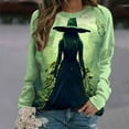 thumbnail image 2 of Bzhegqhd Women's Halloween Printed Pullover Tops Long Sleeve Raglan Sleeve Round Neck Fashion Casual Sweatshirt Soft Comfort Fall, 2 of 5