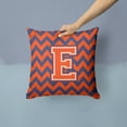 thumbnail image 2 of Letter E Chevron Orange and Blue Fabric Decorative Pillow, 2 of 4