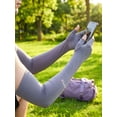 thumbnail image 6 of Spencer UV Long Sun Protection Gloves for Men and Women, Cooling Arm Sleeves Half Finger Gloves for Driving Outdoor Sports, 6 of 9