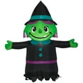 thumbnail image 2 of Gemmy  Airblown Inflatable Little Witch, 3.5 ft Tall, Black, 2 of 3