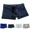 thumbnail image 3 of Men Ice Silk U Pouch Briefs Seamless G-String Boxer Briefs Panties Underwear, 3 of 9