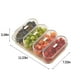 thumbnail image 3 of Bandeja de servicio dividida con tapa | Contenedores multifuncionales para almacenar alimentos (4 piezas) | Caja organizadora para dulces, frutas y artículos de escritorio | Plástico PET+ABS blanco, 3 of 7
