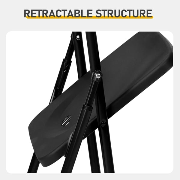Alvantor Plastic Folding Chairs 10 Pack for Events, Weddings, and Home Use