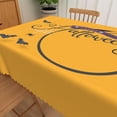 thumbnail image 5 of Duangreer Orange Halloween Rectangle Tablecloth, Bat Spider Web Print, Waterproof Wrinkle Resistant Table Cover for Party Picnic Indoor Outdoor Decor, 60 x 120 Inch, 5 of 6