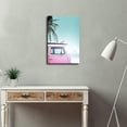thumbnail image 6 of Beach Poster Coastal Wall Art Surfboad & Pink Car Poster Ocean Canvas Wall Art Coastal Cowgirl Aesthetic Room Poster  Green Preppy Print, Summer Beachy Surfing Poster, 6 of 8