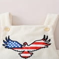 thumbnail image 3 of ZEHJUHAN Baby Girls' Fashion Towel Embroidered Eagle Independence Day Romper Adjustable Strap & Snap Closure Playsuit Ivory White，0-3M, 3 of 6