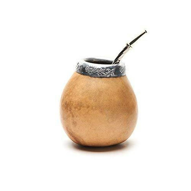 yerba mate gourd (matte cup) and Bombilla straw traditional yerba