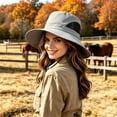 thumbnail image 2 of Unisex Men Womens Summer Sun Hat Beach Hat Wide Brim Outdoor UPF 50+ Protection Cooling Grey Hat for Outdoor Golf Hiking Fishing Beach, 2 of 5
